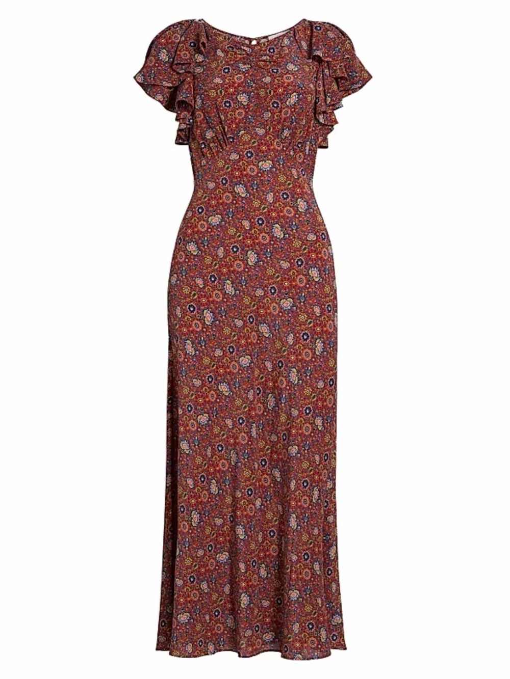 NEW Doen Beatriz Red Floral Maxi Dress